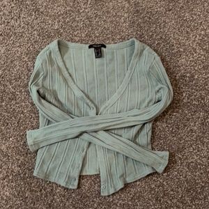 GREEN FOREVER 21 CARDIGAN